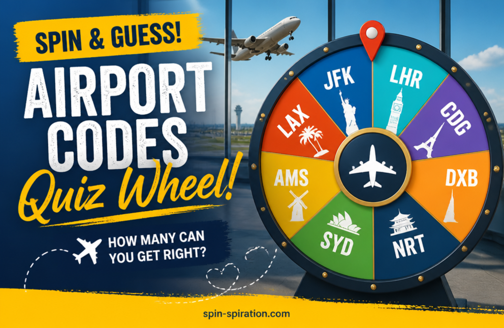 Airport Codes Quiz Spinner – Test Your Travel Knowledge